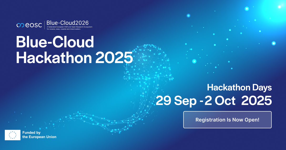 Blue-Cloud Hackathon Banner with Jellyfish