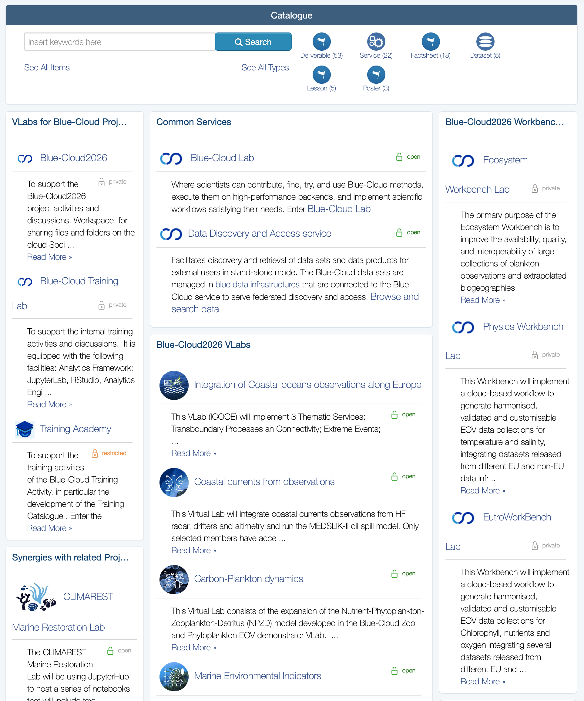 Blue-Cloud Virtual Research Environment