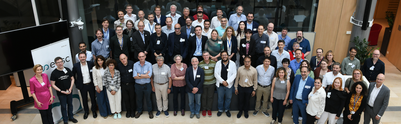 All 33 representatives of the Horizon Europe-funded projects gathered for a photo during the EOSC Coordination Meeting in Brussels, June 2025