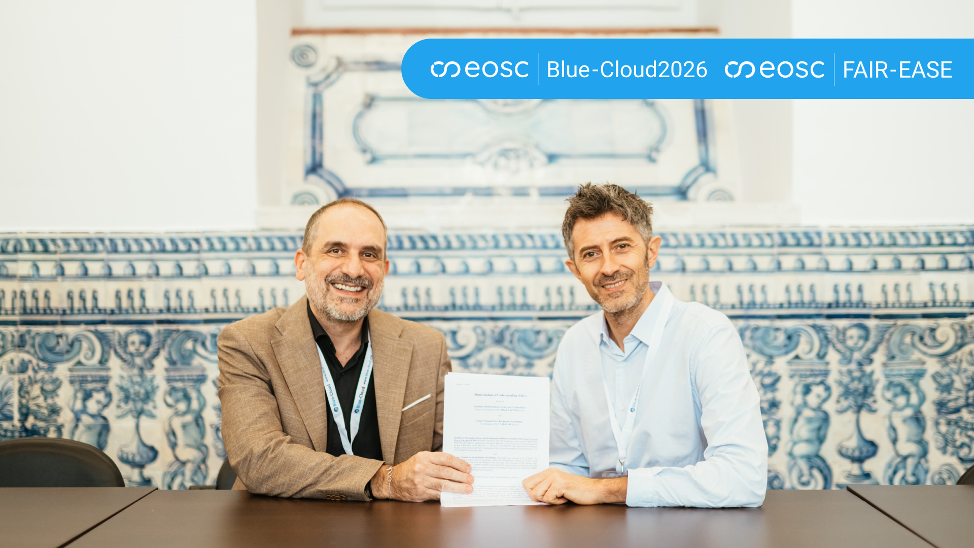 Blue-Cloud 2026 and FAIR-EASE MoU signed